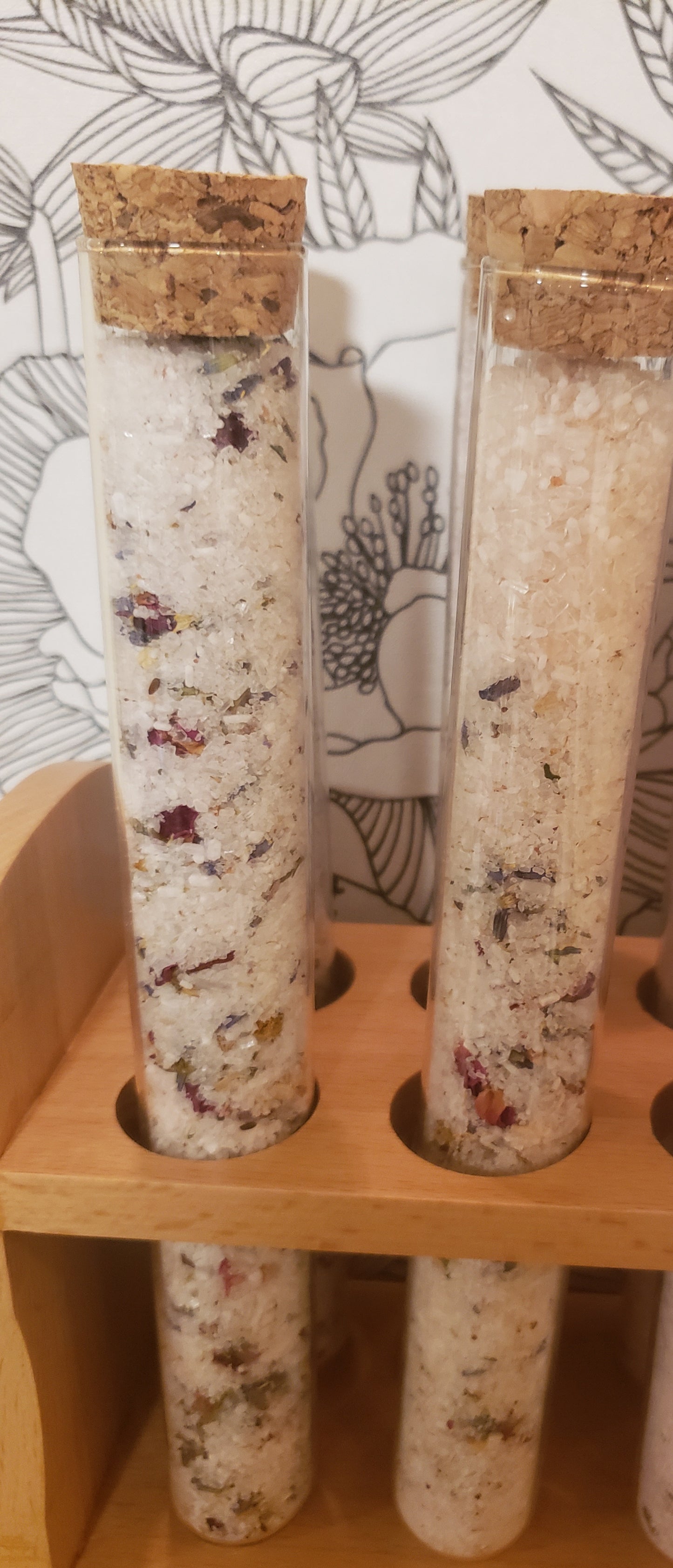 Rose, Chamomile, Lavender Bath Salt Tube